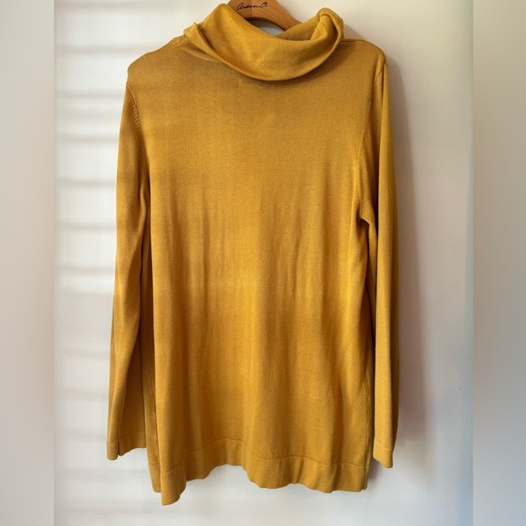 Jaclyn Smith Women’s Cowl Neck Sweater Mustard Gold Size XXL - Picture 3 of 5